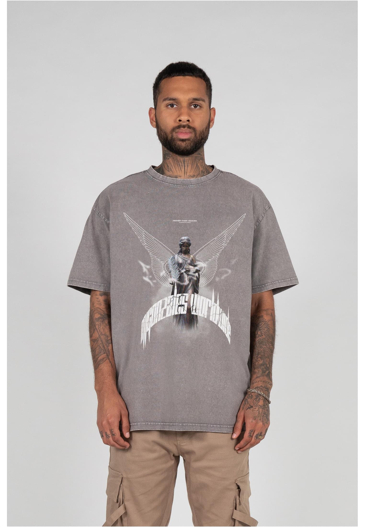 HIGHER THAN HEAVEN V.1 Acid Washed Heavy Oversize Tee