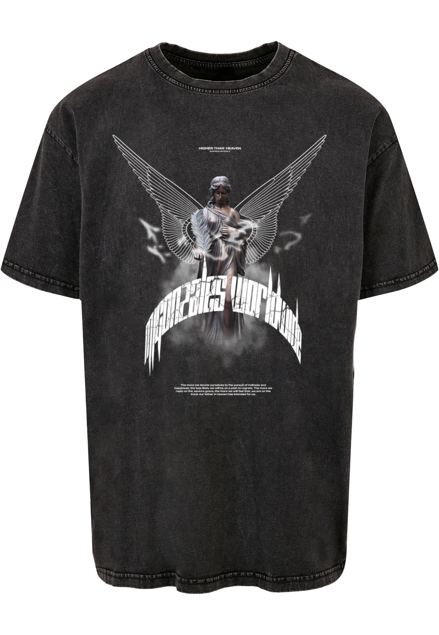 HIGHER THAN HEAVEN V.1 Acid Washed Heavy Oversize Tee
