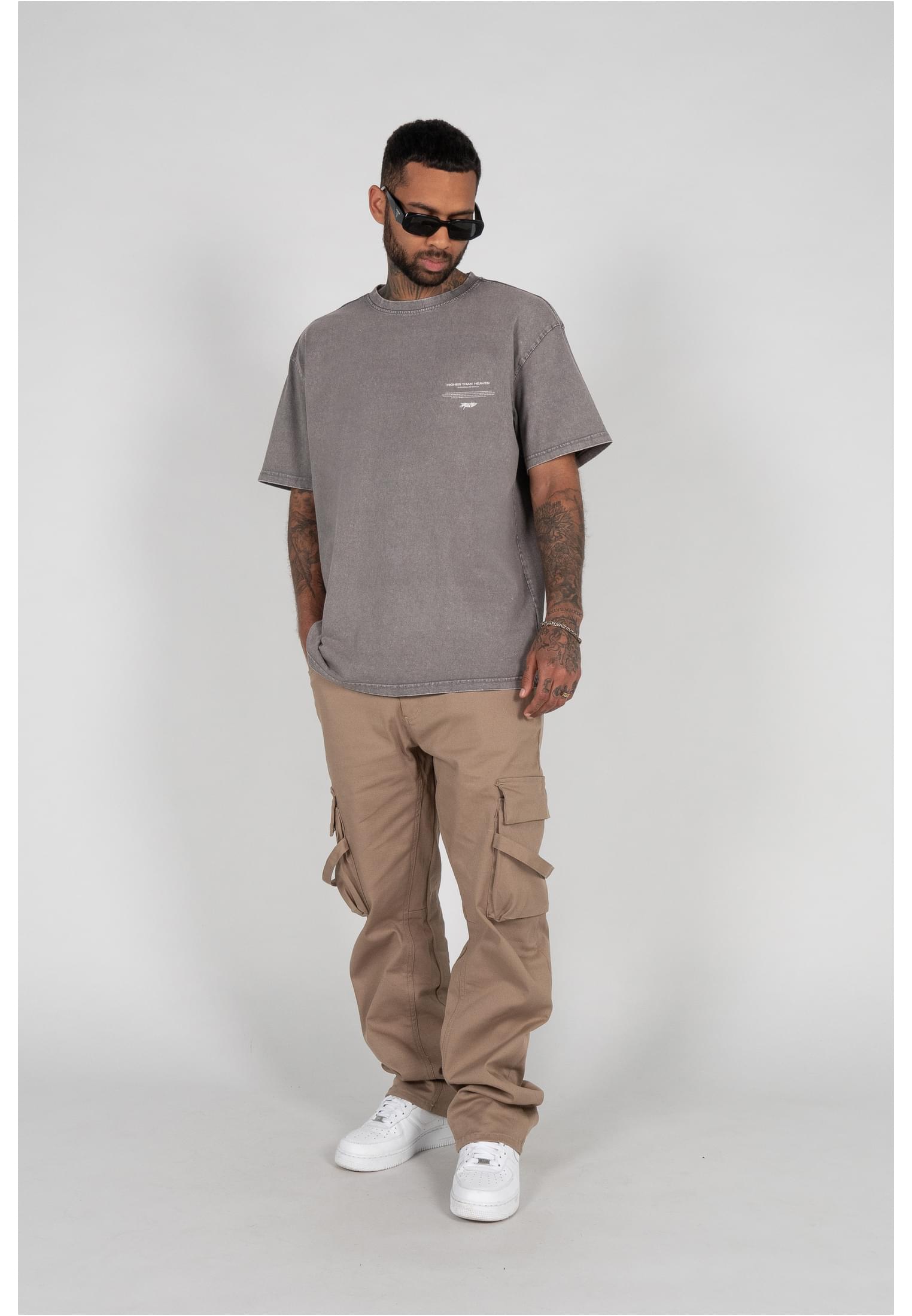 HIGHER THAN HEAVEN V.2 Acid Washed Heavy Oversize Tee