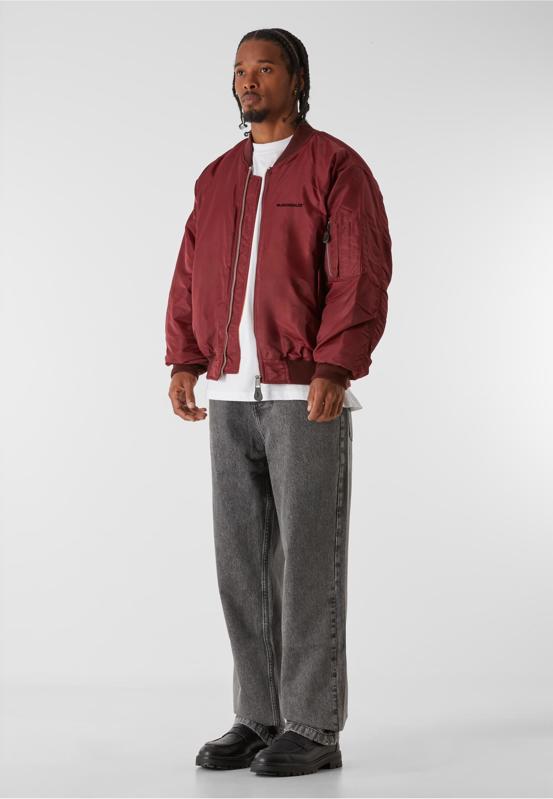 MJG BOMBER JACKET | burgundy