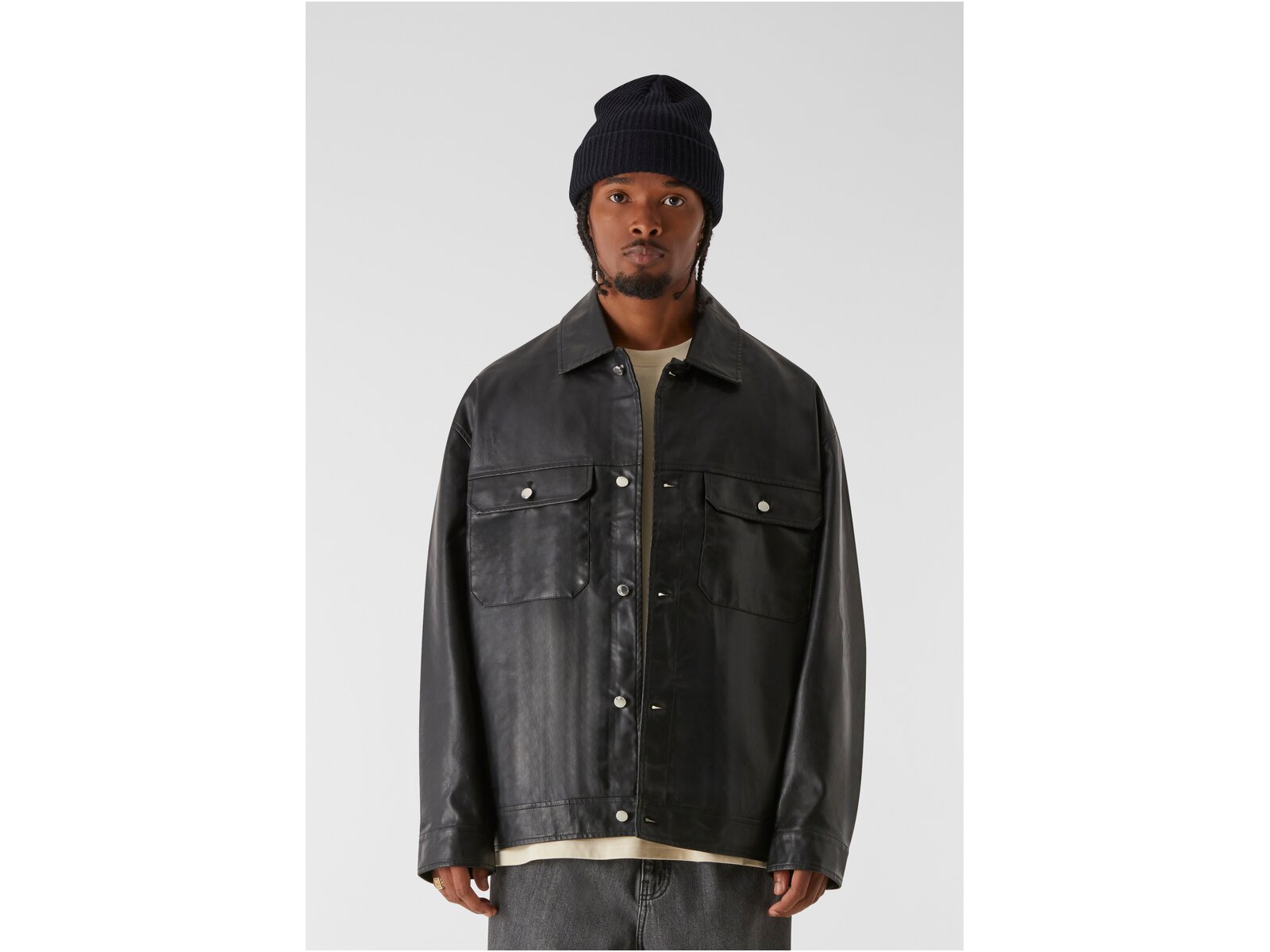 Imitation Leather Jacket