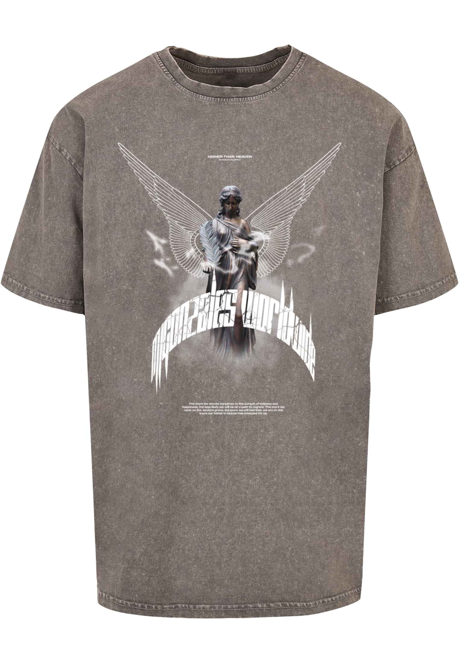 HIGHER THAN HEAVEN V.1 Acid Washed Heavy Oversize Tee