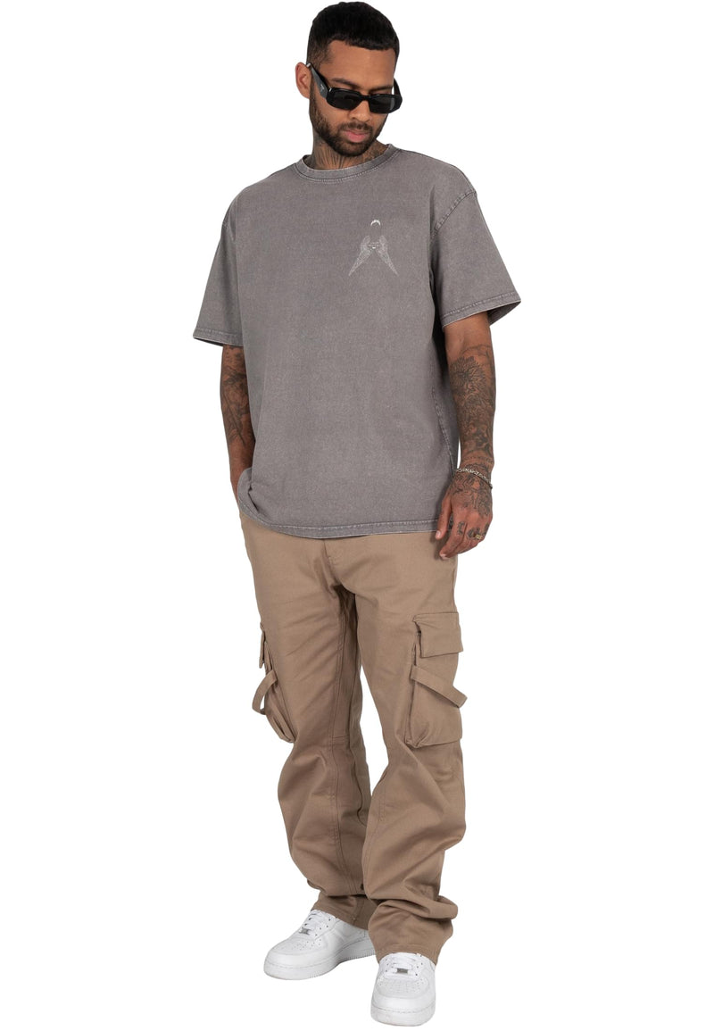 HIGHER THAN HEAVEN V.5 Acid Washed Heavy Oversize Tee