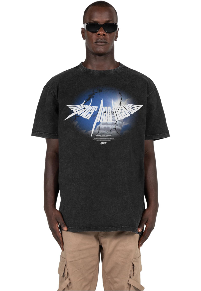 HIGHER THAN HEAVEN V.4 Acid Washed Heavy Oversize Tee