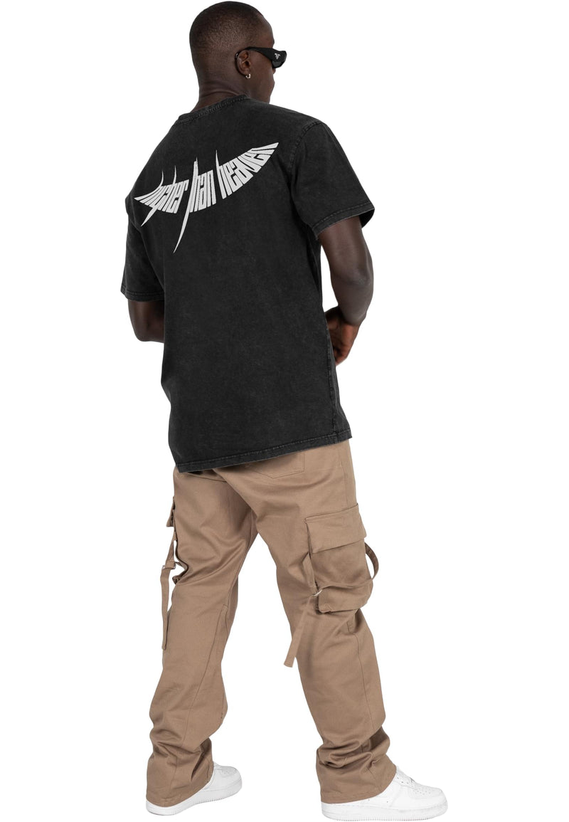 HIGHER THAN HEAVEN V.4 Acid Washed Heavy Oversize Tee