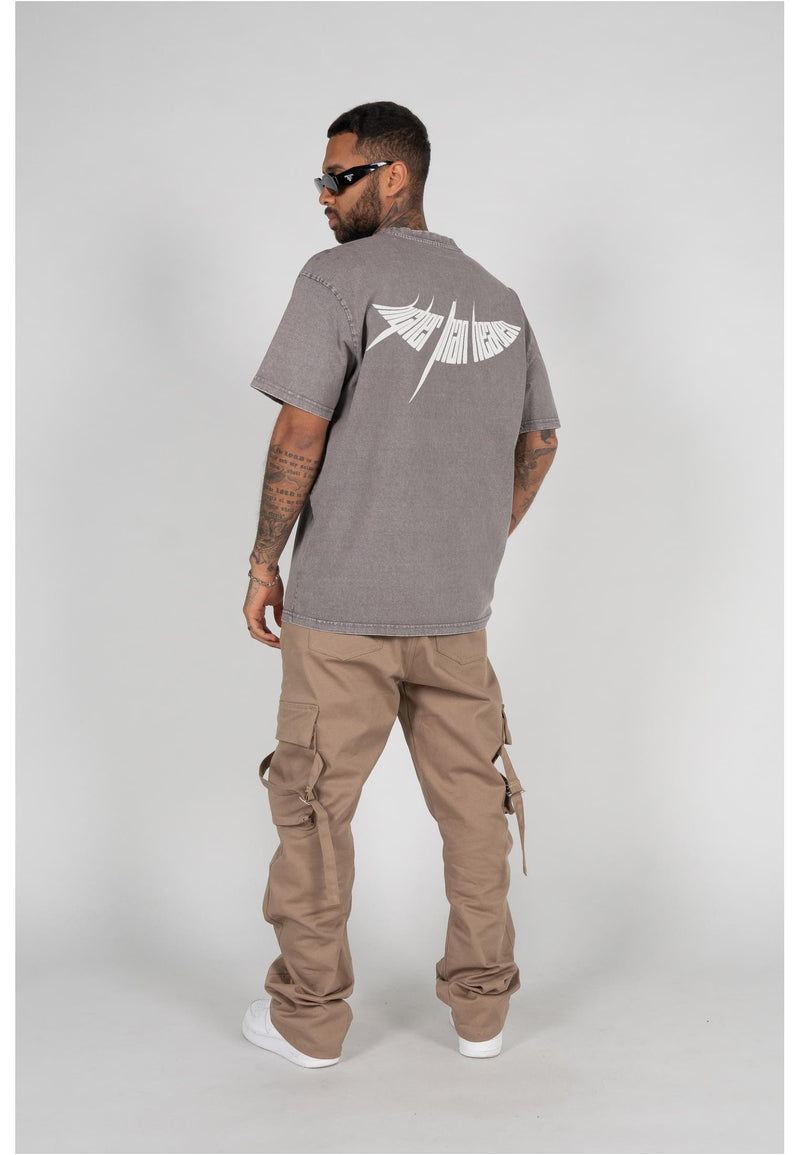 HIGHER THAN HEAVEN V.4 Acid Washed Heavy Oversize Tee