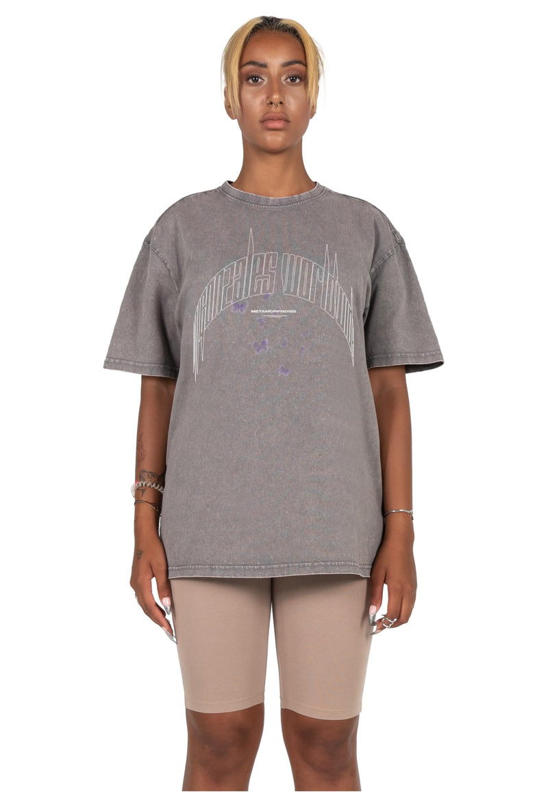 Ladies METAMORPHOSE V.3 Acid Washed Heavy Oversized Tee