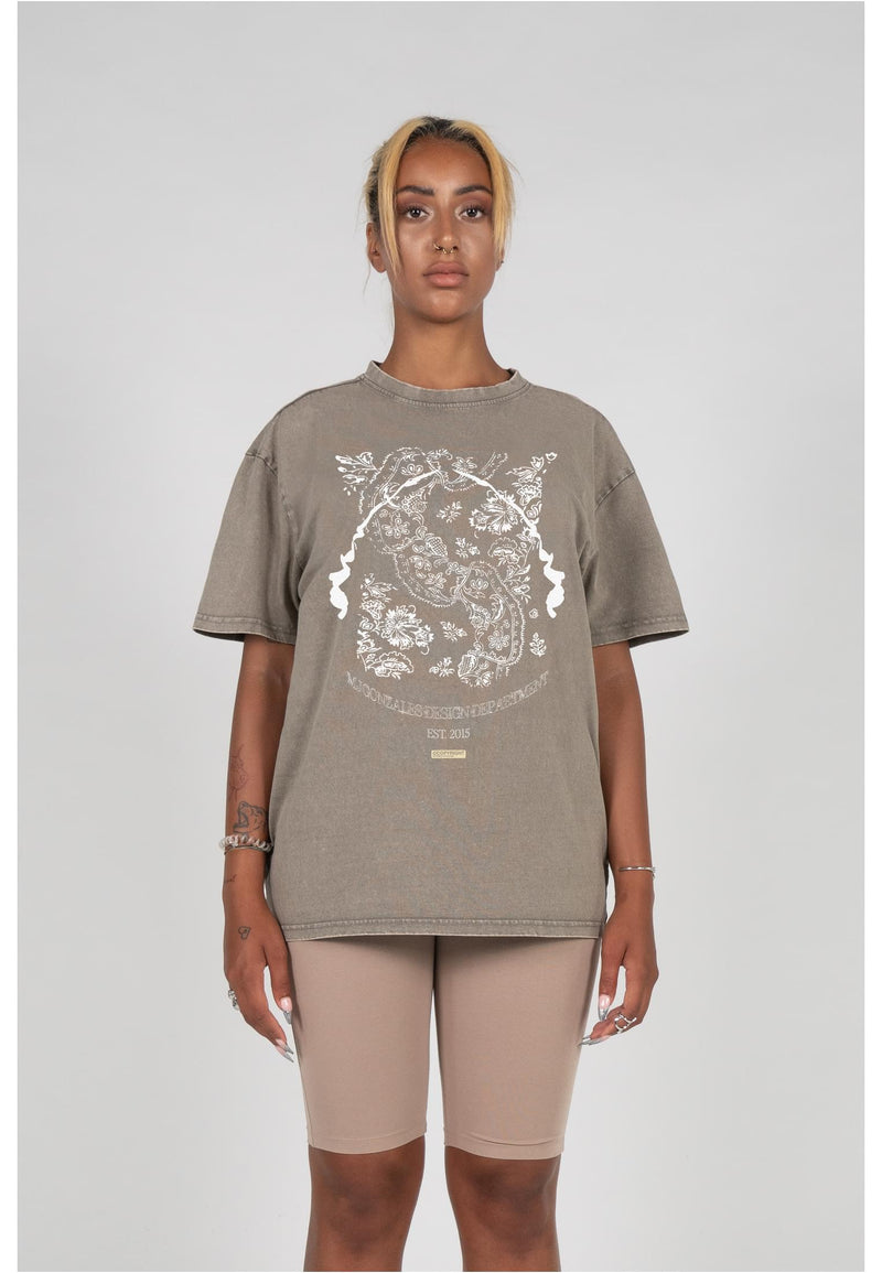 Ladies Paisley x Acid Washed Heavy Oversize Tee